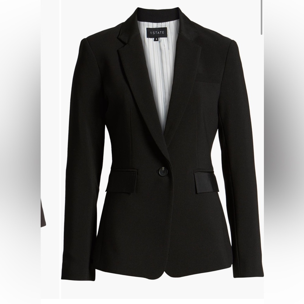 1 State black blazer NWOT